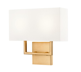 Saxon Two Light Wall Sconce in Rubbed Brass (224|8152SRB)