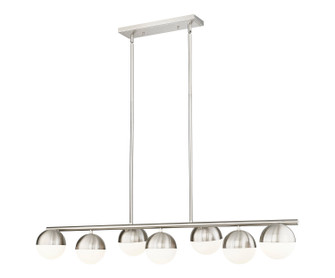 Realm Sphere Seven Light Linear Chandelier in Brushed Nickel (224|75177LBN)