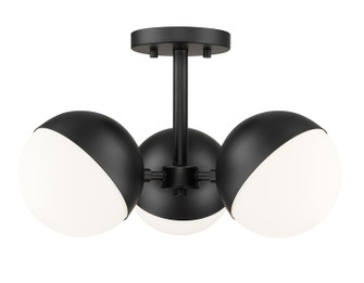 Realm Sphere Three Light Semi Flush Mount in Matte Black (224|75173SFMB)