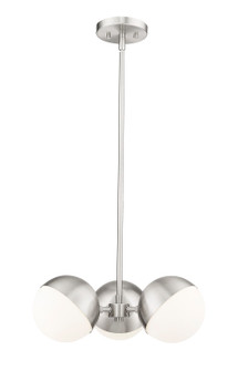 Realm Sphere Three Light Chandelier in Brushed Nickel (224|75173BN)