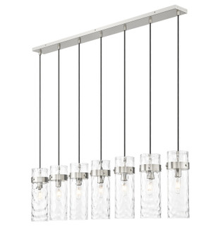 Fontaine Seven Light Linear Chandelier in Brushed Nickel (224|7002P57LBN)