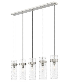 Fontaine Five Light Linear Chandelier in Brushed Nickel (224|7002P55LBN)