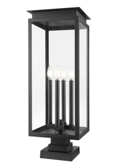Nova Four Light Outdoor Pier Mounted Fixture in Black (224|5018PHBSSQPMBK)