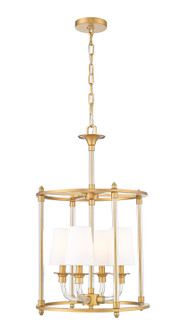Katerina Four Light Chandelier in Rubbed Brass (224|19504CRB)