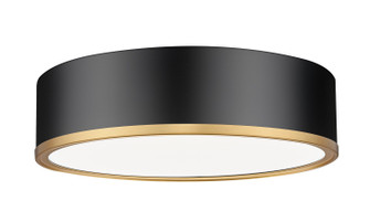 Bradley LED Flush Mount in Matte Black + Modern Gold (224|1018F16MBMGLDLED)