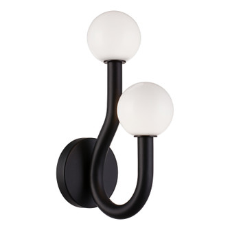 Joelle Two Light Wall Sconce in Matte Black (423|W34202MBOP)