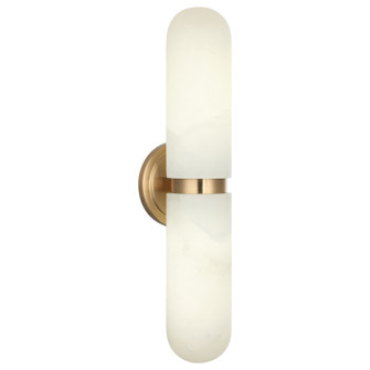 Capsula Two Light Wall Sconce in Aged Gold Brass (423|S01912AG)