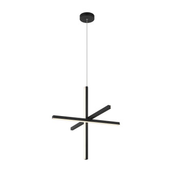 Crosley Three Light Pendant in Matte Black (423|C38924MB)