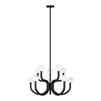 Joelle Ten Light Chandelier in Matte Black (423|C34210MBOP)