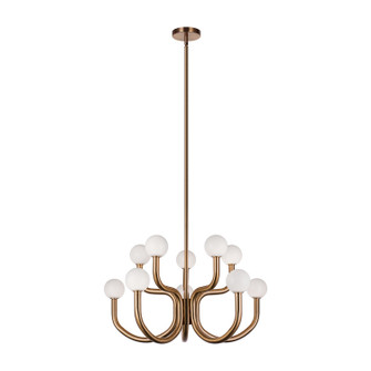 Joelle Ten Light Chandelier in Aged Gold Brass (423|C34210AGOP)