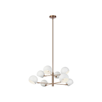 Orb Eight Light Chandelier in Matte White (423|C31708MWAG)