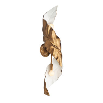 SPIRA Two Light Wall Sconce in Pearlized Antique Brass W/ White (33|525521PABW)