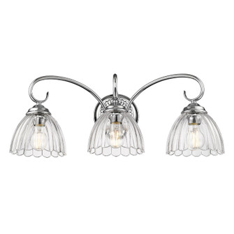 Audra Three Light Vanity in Chrome (62|6952BA3CHCLR)