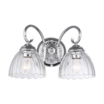Audra Two Light Vanity in Chrome (62|6952BA2CHCLR)