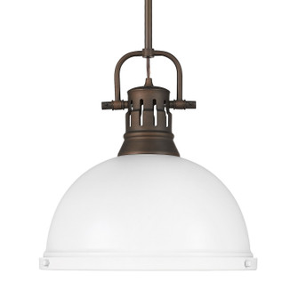 Duncan One Light Pendant in Rubbed Bronze (62|3604LRBZWHT)