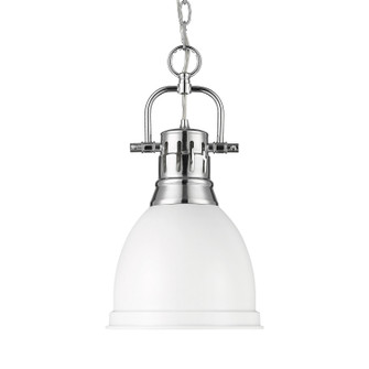 Duncan One Light Pendant in Chrome (62|3602SCHWHT)