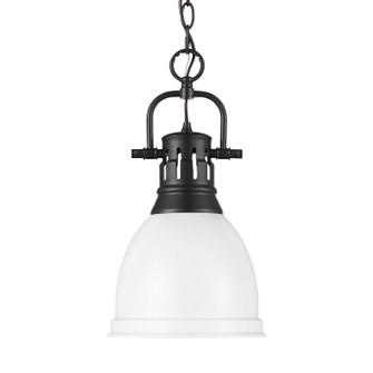 Duncan One Light Pendant in Matte Black (62|3602SBLKWHT)