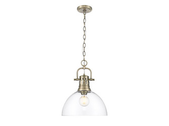 Duncan One Light Pendant in Aged Brass (62|3602LABCLR)