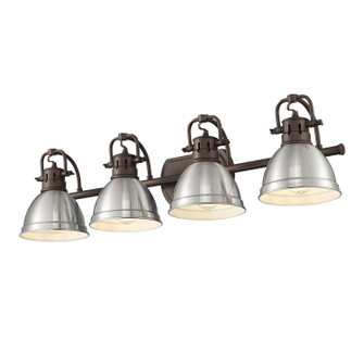 Duncan Four Light Vanity in Rubbed Bronze (62|3602BA4RBZPW)