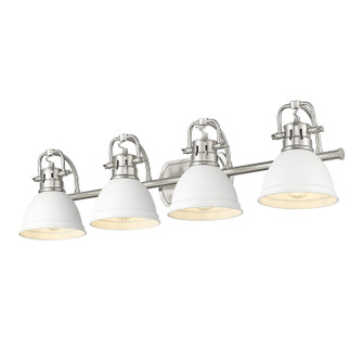 Duncan Four Light Vanity in Pewter (62|3602BA4PWWHT)