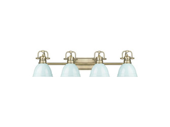 Duncan Four Light Vanity in Aged Brass (62|3602BA4ABSF)