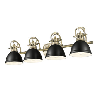 Duncan Four Light Vanity in Aged Brass (62|3602BA4ABBLK)