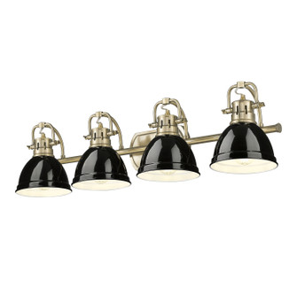 Duncan Four Light Vanity in Aged Brass (62|3602BA4ABBK)