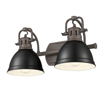Duncan Two Light Vanity in Rubbed Bronze (62|3602BA2RBZBLK)