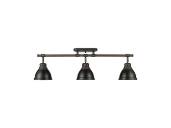 Duncan Three Light Semi-Flush Mount in Rubbed Bronze (62|36023SFRBZBLK)