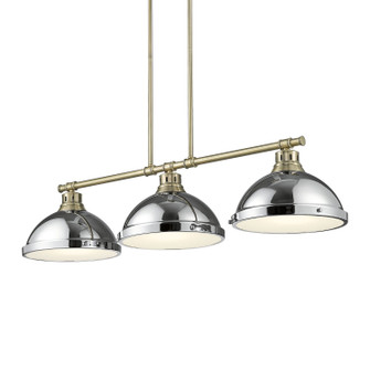 Duncan Three Light Linear Pendant in Aged Brass (62|36023LPABCH)