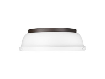 Duncan Two Light Flush Mount in Rubbed Bronze (62|360214RBZWHT)