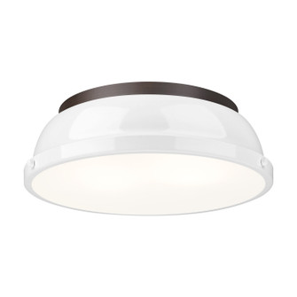 Duncan Two Light Flush Mount in Rubbed Bronze (62|360214RBZWH)