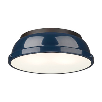 Duncan Two Light Flush Mount in Rubbed Bronze (62|360214RBZNVY)