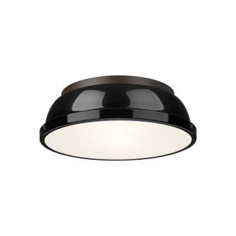 Duncan Two Light Flush Mount in Rubbed Bronze (62|360214RBZBK)