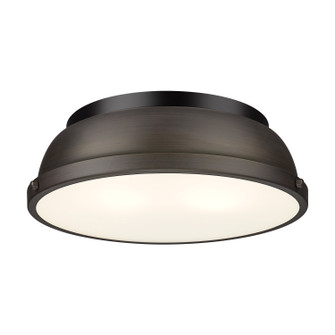 Duncan Two Light Flush Mount in Matte Black (62|360214BLKRBZ)