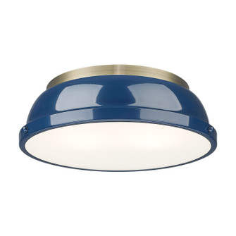 Duncan Two Light Flush Mount in Aged Brass (62|360214ABNVY)