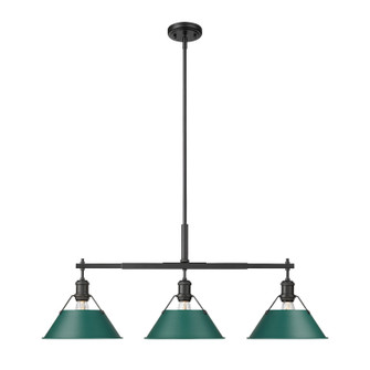 Orwell Three Light Linear Pendant in Matte Black (62|3306LPBLKGN)