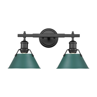 Orwell Two Light Vanity in Matte Black (62|3306BA2BLKGN)