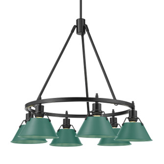 Orwell Six Light Chandelier in Matte Black (62|33066BLKGN)