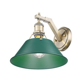 Orwell One Light Wall Sconce in Aged Brass (62|33061WABGN)