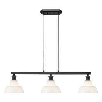 Carver Three Light Linear Pendant in Matte Black (62|0305LPBLKVMG)