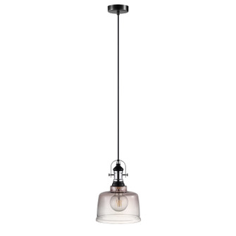 Gilwell One Light Pendant in Matte Black & Chrome (217|202424A)