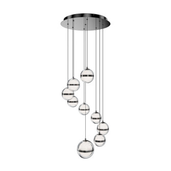 Cyllindra LED Chandelier in Black Chrome (34|PD77509RBC)