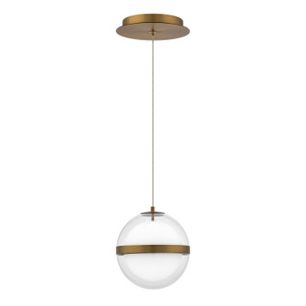 Cyllindra LED Pendant in Aged Brass (34|PD7750640AB)