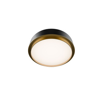 Salvo LED Flush Mount in Black/Aged Brass (34|FM2051527BKAB)