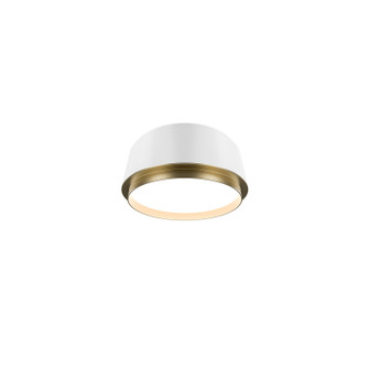 Salvo LED Flush Mount in White/Aged Brass (34|FM2050935WTAB)