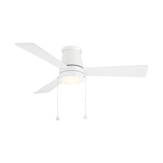 Hug LED Flush Mount Ceiling Fan in Matte White (34|F108LMW)