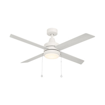 Quade LED Flush Mount Ceiling Fan in Matte White (34|F106LMW)