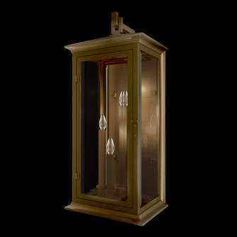 Dresden Four Light Outdoor Wall Mount in Burnish Brass (53|SW33534718)