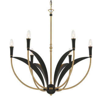 Miller Six Light Chandelier in Legacy Brass (7|5696782)